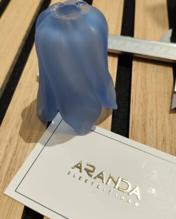 Tulipa de cristal flor azul de cinco picos alta para agujero 1,0 cm G4.