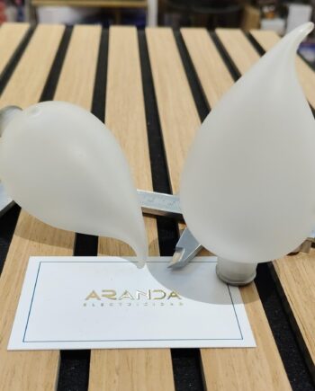 Tulipa de cristal mate bohemia con pico para agujero 1,0 cm G4