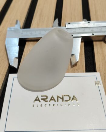 Tulipa de cristal oblicua mate lisa para agujero 1,0 cm G4.