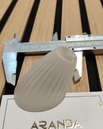 Tulipa de cristal oblicua mate rallada para agujero 1,0 cm G4.