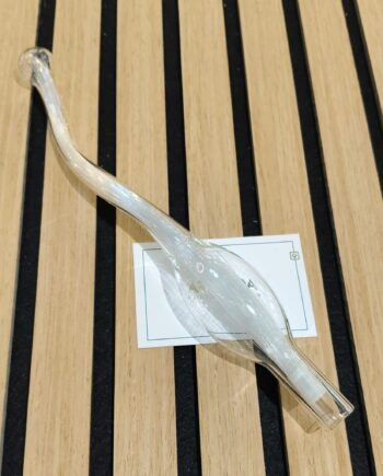 Tulipa de cristal transparente con interior fibra optica agujero 0,9 cm G4.