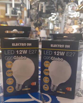 Bombilla Led Globo G95 Opal blanca E27 12w Luz Cálida Electro Dh