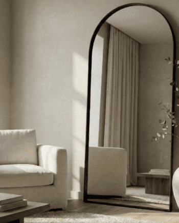 Espejo GIORGIA semi ovalado sin marco con 46W luz cálida Acb Iluminación