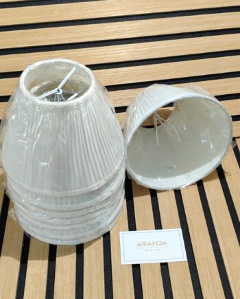 Pantalla de pinza plisada Blanca importación forma empire Vitrimur