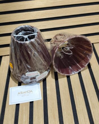 Pantalla de pinza plisada Marrón organza forma empire Marinisa