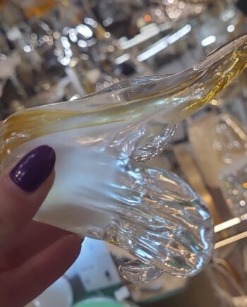 Tulipa de cristal artesanal con 5 pétalos color mate